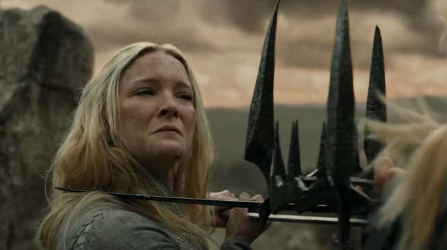 Galadriel fights for her life.